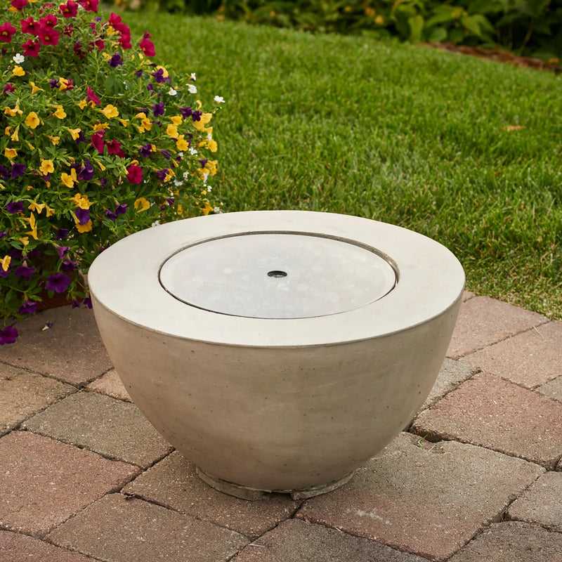 Outdoor Greatroom Company 12-inch Round Gray Glass Burner Cover - Pristine Home & Wellness
