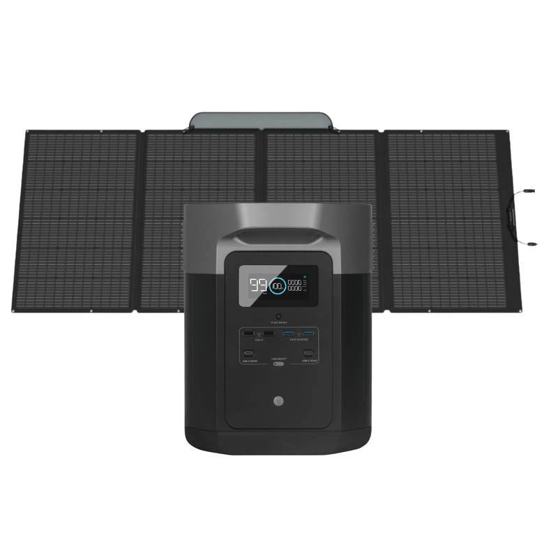 EcoFlow Delta Max 1600 Portable Power Station + Foldable 400W Solar Panel Bundle - Pristine Home & Wellness