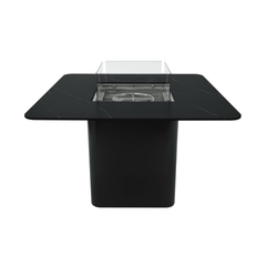 Elementi Plus Bulgaria Black Brugge Porcelain Fire Pit Dining Table - Propane Fuel - Pristine Home & Wellness
