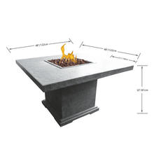 Elementi Birmingham Fire Pit Dining Table - Propane Fuel - Pristine Home & Wellness