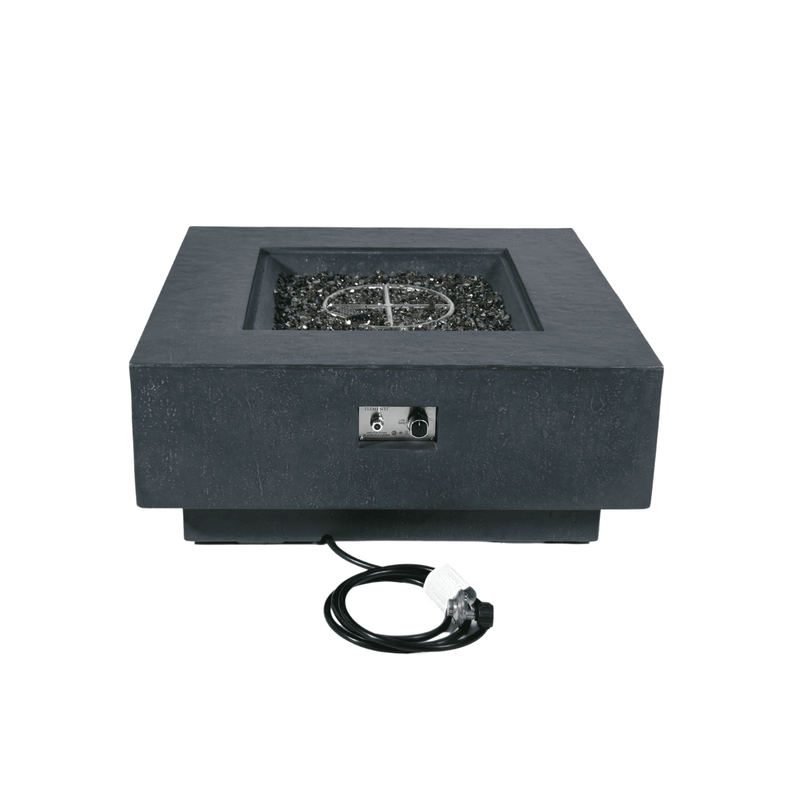 Elementi Plus Dark Gray Bergen Fire Pit Table - Pristine Home & Wellness