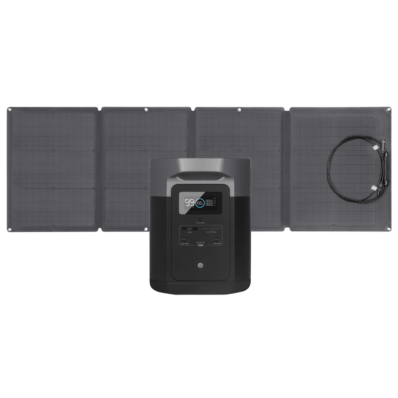 EcoFlow Delta Max 1600 Portable Power Station + Foldable 110W Solar Panel Bundle - Pristine Home & Wellness