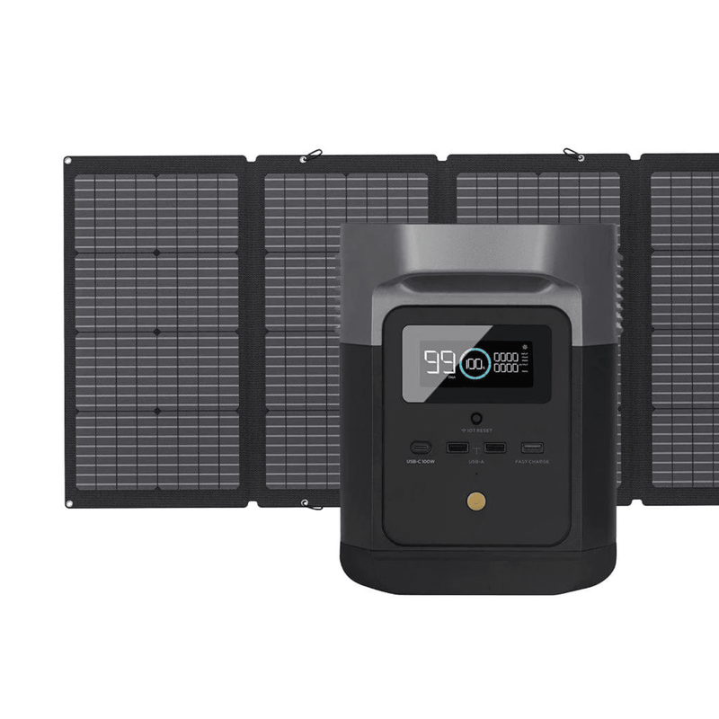 EcoFlow Delta Mini Portable Power Station + Foldable 220W Bifacial Solar Panel Bundle