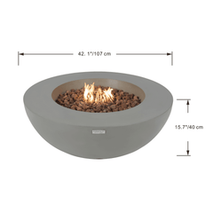 Elementi Lunar Bowl Fire Pit Table - Pristine Home & Wellness