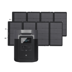 EcoFlow Delta Max 1600 Portable Power Station + 2 Foldable 220W Bifacial Solar Panel Bundle - Pristine Home & Wellness