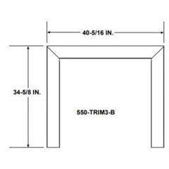 Majestic 3-Sided Black Trim Kit - 550-TRIM3-BK-B - Pristine Home & Wellness