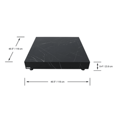 Elementi Home Sofia Large Square Concrete Coffee Table - Pristine Home & Wellness