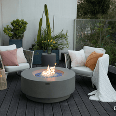 Elementi Plus Light Gray Colosseo Fire Pit Table - Pristine Home & Wellness