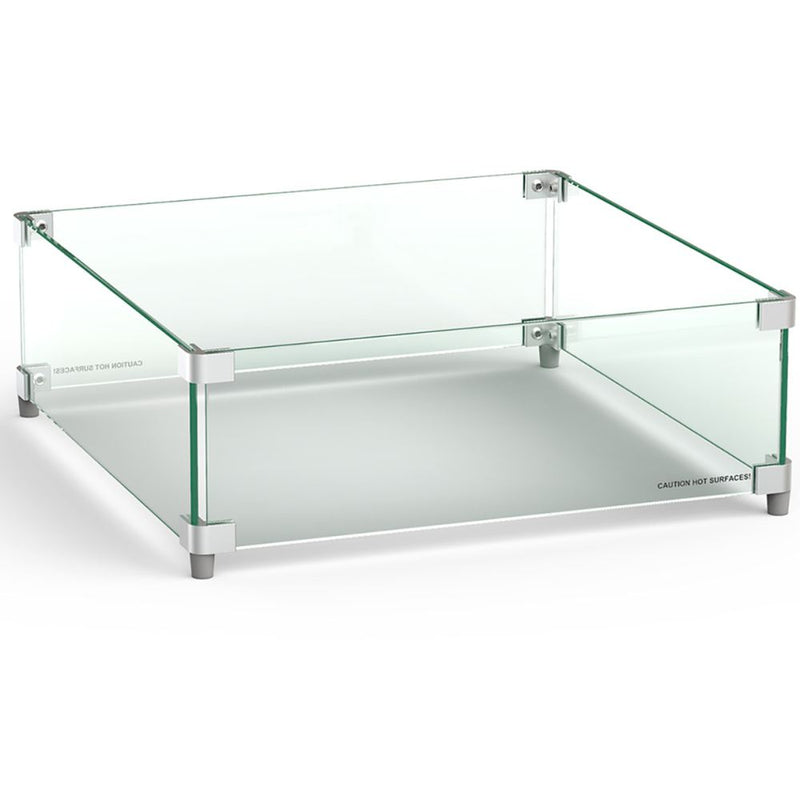 American Fyre Designs 8202-WG - Square Glass Wind Guard For Firetable - Pristine Home & Wellness