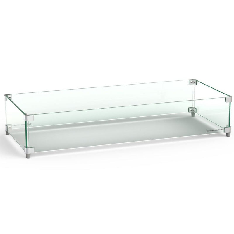 American Fyre Designs 8204-WG - Rectangular Glass Wind Guard For Firetable - Pristine Home & Wellness