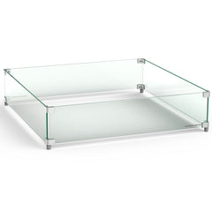 American Fyre Designs 8210-WG - Large Square Glass Wind Guard For Firetable - Pristine Home & Wellness