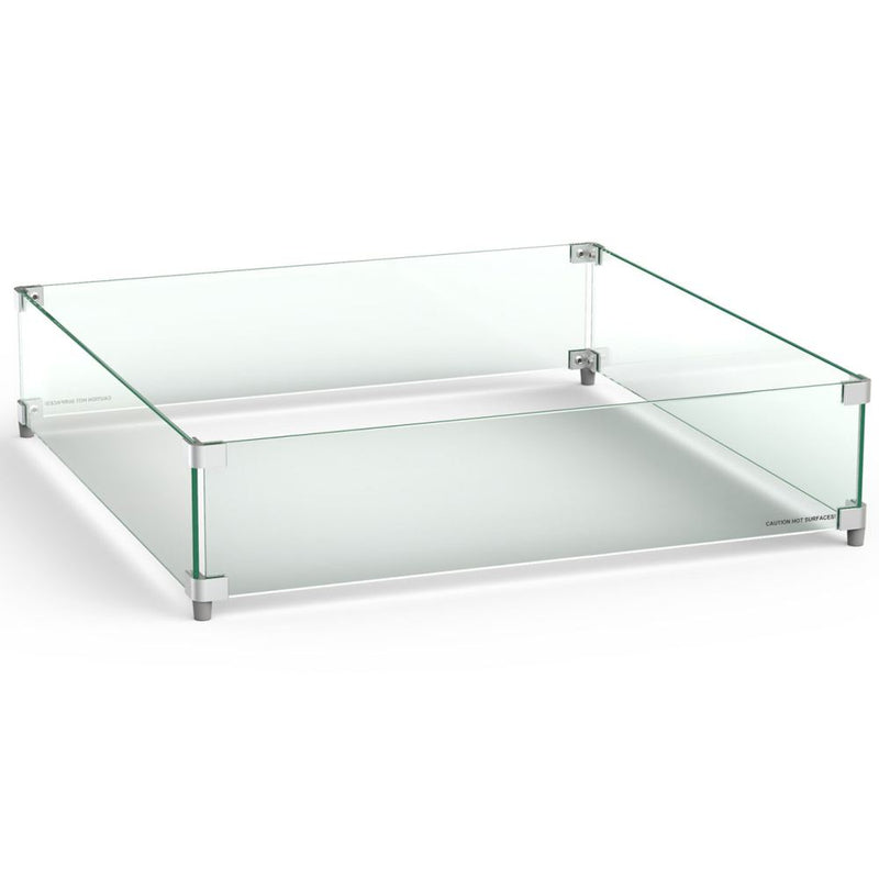 American Fyre Designs 8210-WG - Large Square Glass Wind Guard For Firetable - Pristine Home & Wellness