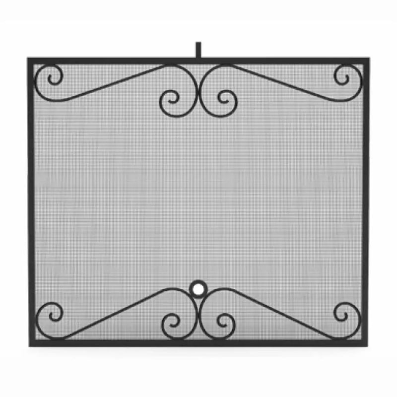 American Fyre Designs 8253-BL - Black Scroll Fireplace Screen - Pristine Home & Wellness