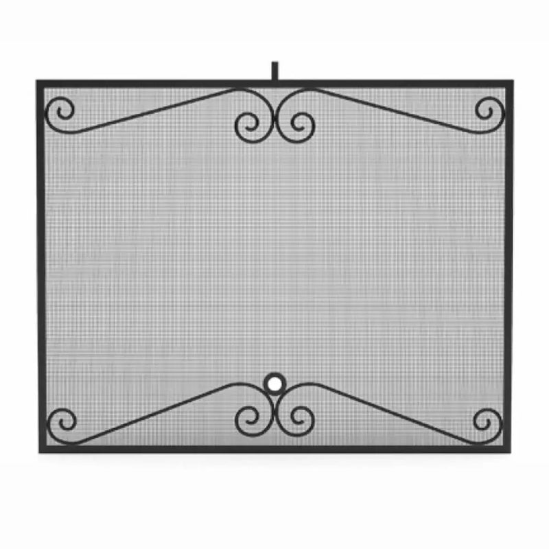 American Fyre Designs 8255-BL - Black Scroll Fireplace Screen - Pristine Home & Wellness