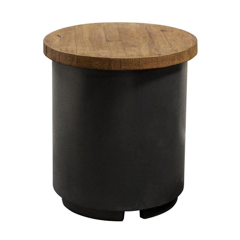 American Fyre Designs Reclaimed Wood Contempo Tank/End Table - Pristine Home & Wellness