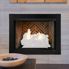 Monessen 32" Attribute Universal Circulating Vent-Free Firebox with Radiant Face and Multitonal Brown Reversible Interior Fiber Panels - Pristine Home & Wellness