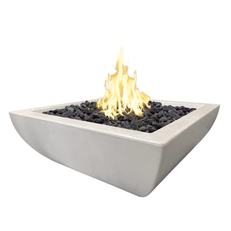American Fyre Designs 30-inch Bordeaux Petite Square Concrete Gas Fire Bowl - Pristine Home & Wellness