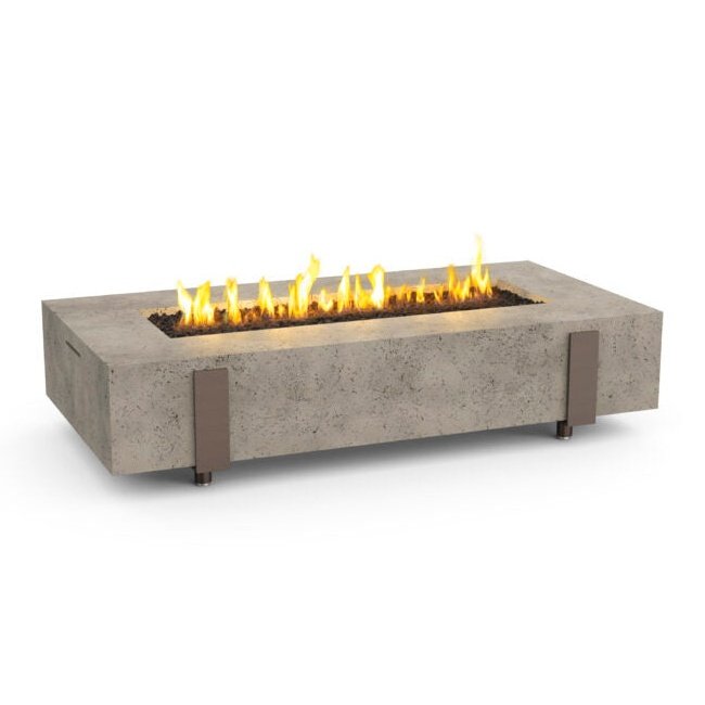 American Fyre Designs Iron Saddle Long Outdoor Gas Firetable - Pristine Home & Wellness