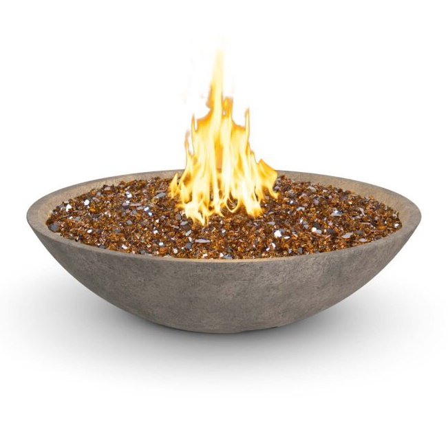American Fyre Designs 40-inch Marseille Concrete Gas Fire Bowl - Pristine Home & Wellness