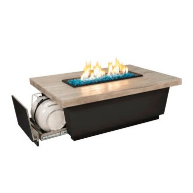 American Fyre Designs Reclaimed Wood Contempo LP Select Outdoor Gas Firetable - Pristine Home & Wellness