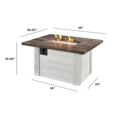 Outdoor Greatroom Company Alcott Rectangular Gas Fire Pit Table - Pristine Home & Wellness