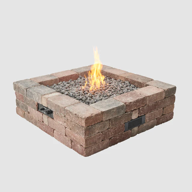 Outdoor Greatroom Company Bronson Block Square Gas Fire Pit Kit - Pristine Home & Wellness