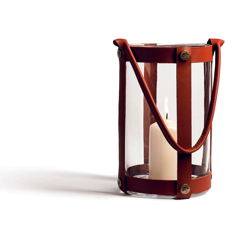 Skargaarden Marstrand Candle Lantern Dark Brown Leather - CALA-DBL - Pristine Home & Wellness