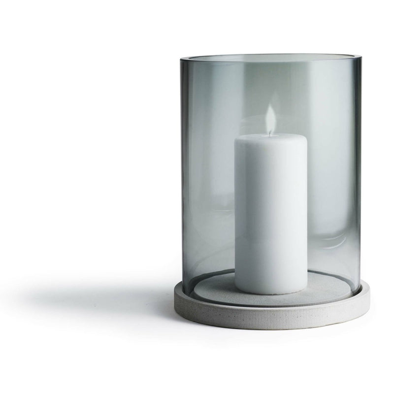 Skargaarden Möja Candle Lantern Gray Glass - CALA-G - Pristine Home & Wellness