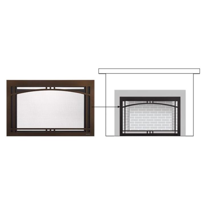 Majestic 25-inch Contemporary Arch Screen Front - New Bronze - CASFI25NB - Pristine Home & Wellness