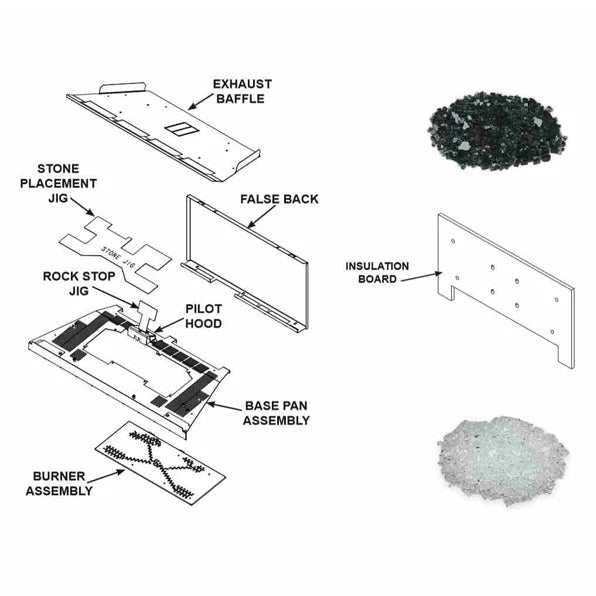Majestic Contemporary Conversion Kit for 35-inch Ruby Insert - CKRUBY35 - Pristine Home & Wellness
