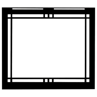 Majestic 36-inch Contemporary Rectangular Door Overlap Front - Black - CRD36BK - Pristine Home & Wellness