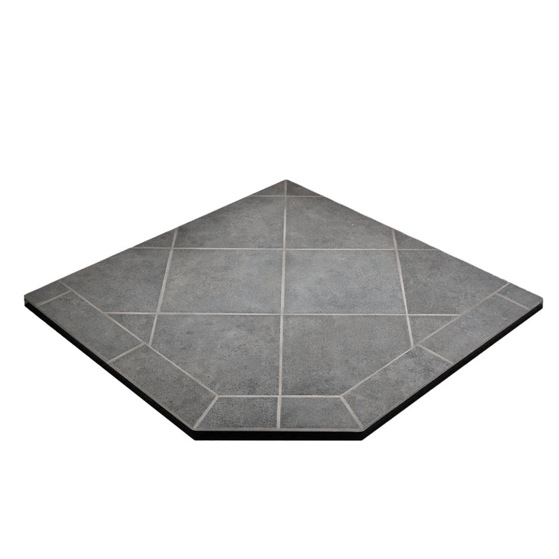 ComfortBilt Corner Hearth Pad - Mill Black