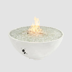Outdoor Greatroom Company White 42-inch Cove Edge Round Gas Fire Pit Bowl - Pristine Home & Wellness