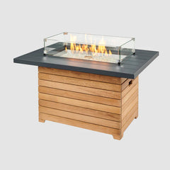 Outdoor Greatroom Company Darien Rectangular Gas Fire Pit Table with Aluminum Top - Pristine Home & Wellness