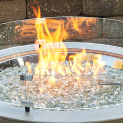Outdoor Greatroom Company 12-inch Round Glass Wind Guard - Pristine Home & Wellness