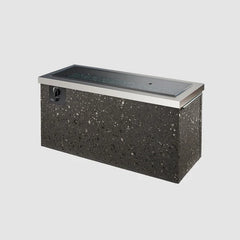 Outdoor Greatroom Company Stainless Steel Key Largo Linear Gas Fire Pit Table with Direct Spark Ignition - Propane Gas - Pristine Home & Wellness