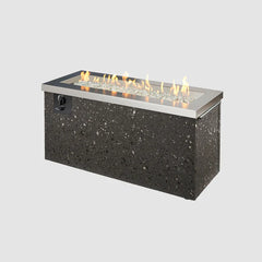 Outdoor Greatroom Company Stainless Steel Key Largo Linear Gas Fire Pit Table with Direct Spark Ignition - Propane Gas - Pristine Home & Wellness