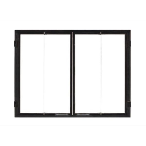 Majestic 36″ Glass Bi-fold Door for Ashland 36″ Radiant Wood Burning Fireplace – Black - Pristine Home & Wellness