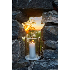 Skargaarden Möja Candle Lantern Gray Glass - CALA-G - Pristine Home & Wellness
