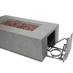 Elementi Andes Fire Pit Table with Internal Propane Tank Holder- Propane Fuel - Pristine Home & Wellness
