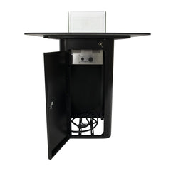 Elementi Plus Bulgaria Black Koln Porcelain Fire Pit Bar Table - Propane Fuel - Pristine Home & Wellness