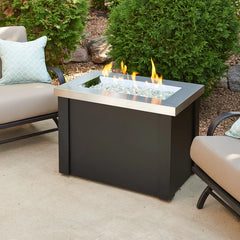 Outdoor Greatroom Company Stainless Steel Providence Rectangular Gas Fire Pit Table - Pristine Home & Wellness