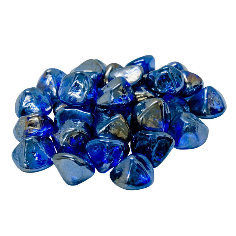 American Fyre Designs Pacific Blue Diamond Nuggets Fire Glass - Pristine Home & Wellness