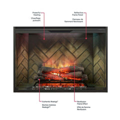Dimplex Revillusion 24" Built-In Electric Firebox - Herringbone Brick - REV24-HB - image 5