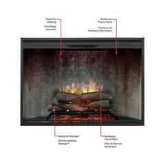 Dimplex Revillusion 24" Built-In Electric Firebox - Weathered Concrete - REV24-WC - image 4