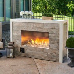 Outdoor Greatroom Company 40-inch Linear Ready-to-Finish Single-Sided Gas Outdoor Fireplace with Direct Spark Ignition - Natural Gas - Pristine Home & Wellness