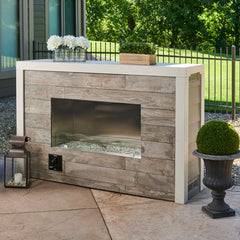 Outdoor Greatroom Company 40-inch Linear Ready-to-Finish Single-Sided Gas Outdoor Fireplace with Direct Spark Ignition - Propane Gas - Pristine Home & Wellness