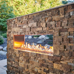 Outdoor Greatroom Company 40-inch Linear Ready-to-Finish See-Through Outdoor Gas Fireplace with Direct Spark Ignition - Propane Gas - Pristine Home & Wellness