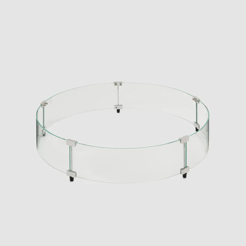 Outdoor Greatroom Company 30-inch Round Glass Wind Guard - Pristine Home & Wellness