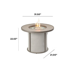 Outdoor Greatroom Company Gray Stonefire Round Gas Fire Pit Table - Pristine Home & Wellness